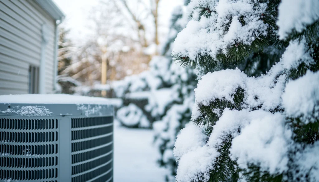 An HVAC Unit in the snow