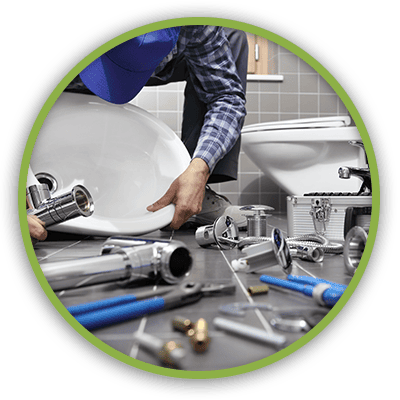 1st Action Plumbing Heating & Air plumber fixing a bathroom sink in Loveland, CO